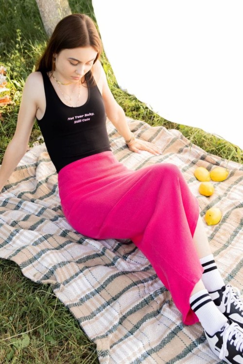 Body czarne bawełniane Not you Baby still cute  seksi napis dwuznaczny afirmacja