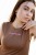 Komplet brązowy top ze spódniczką z modalu Go girl energy  strój sportowy girl power